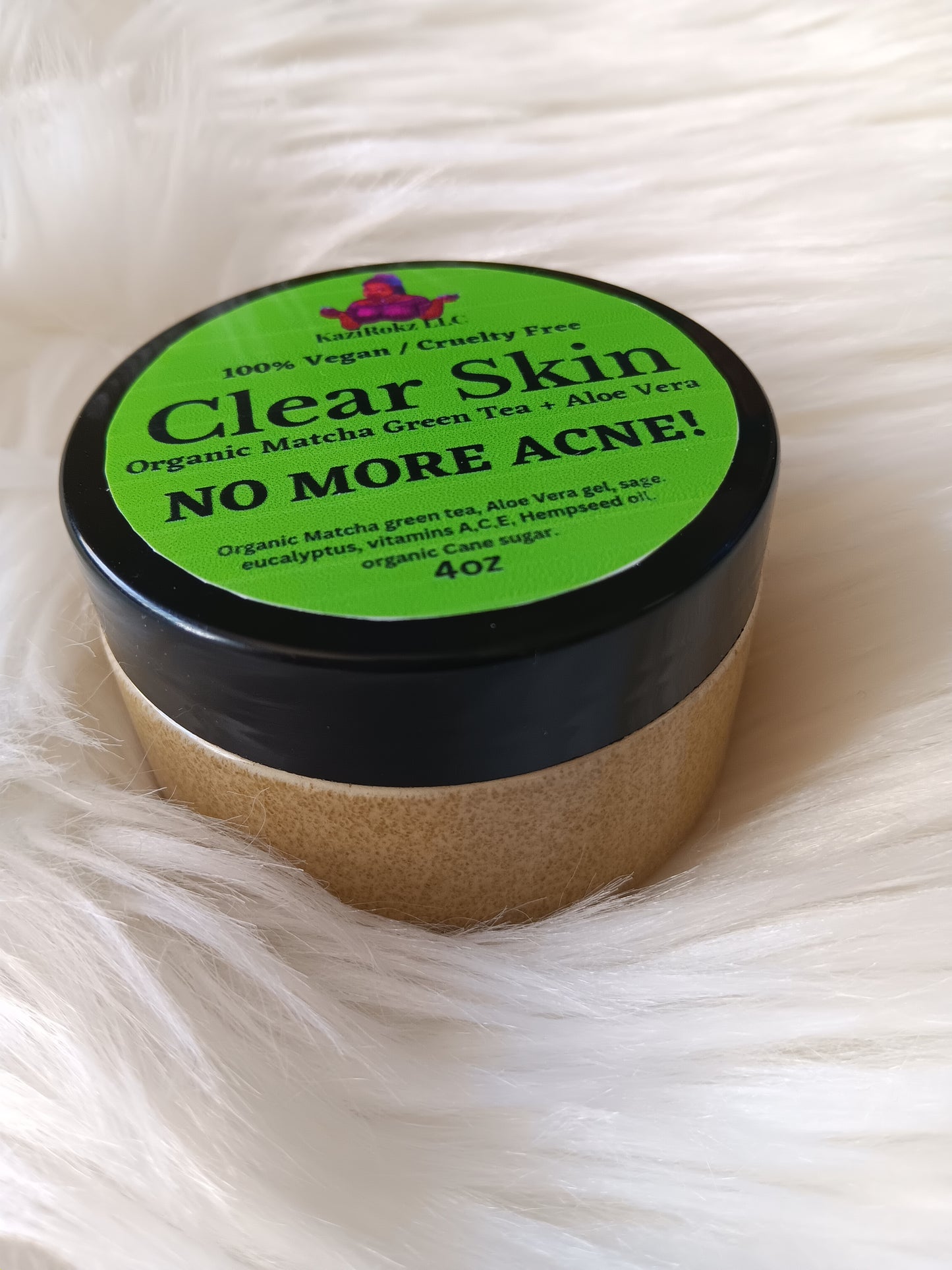 Organic Matcha Green Tea + Aloe Vera Acne Treatment/ Clear Skin Treatment (100% Vegan/CrueltyFree) 4oz