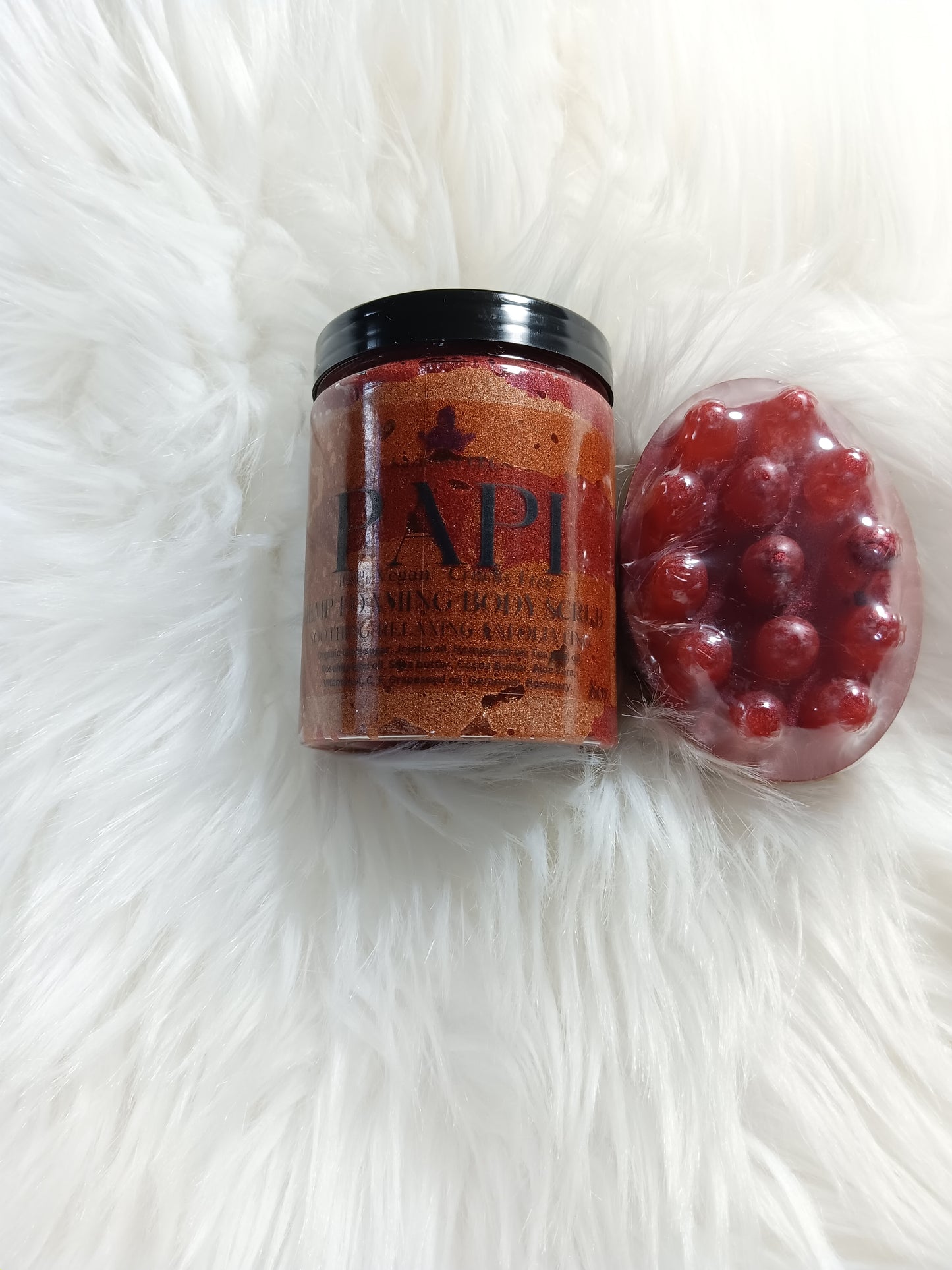 "PAPI" Odor control duo for men! 100% Vegan/ Cruelty Free 🌱 🐷 Hemp foaming body scrub for men with massage therapy soap bar.