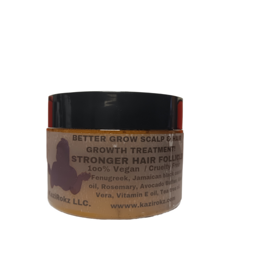 BETTER GROW SCALP AND HAIR GROWTH TREATMENT! 4oz. 100% Vegan / Cruelty Free 🌱 🐷.