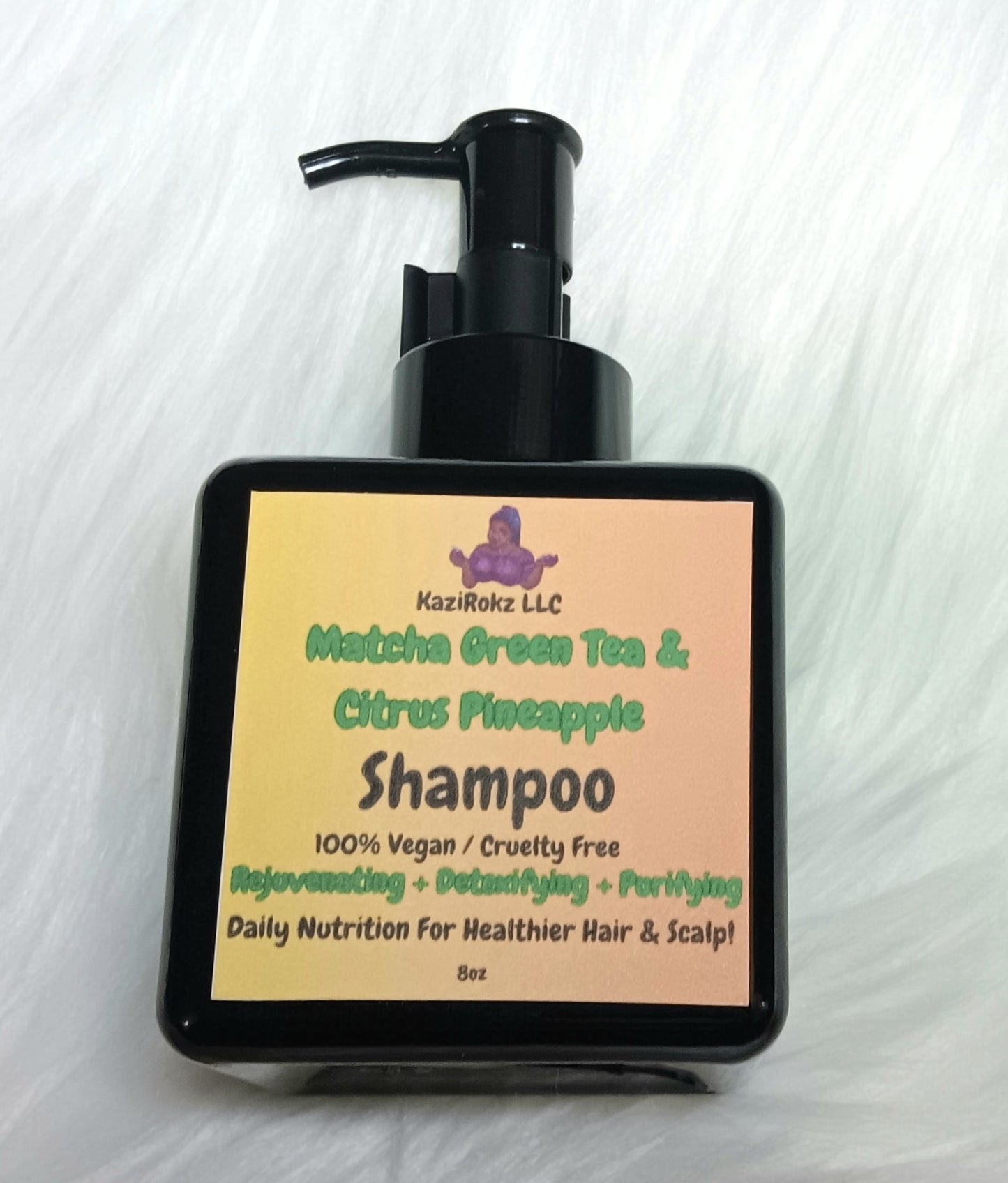 Matcha Green Tea & Citrus Pineapple Hair Shampoo. Daily Nutrition for your hair and scalp. 100% Vegan/ Cruelty Free. 8oz