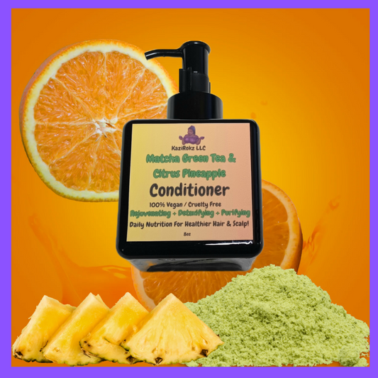 Matcha Green Tea & Citrus Pineapple Hair Conditioner. Daily Nutrition for your hair and scalp. 100% Vegan/ Cruelty Free. 8oz