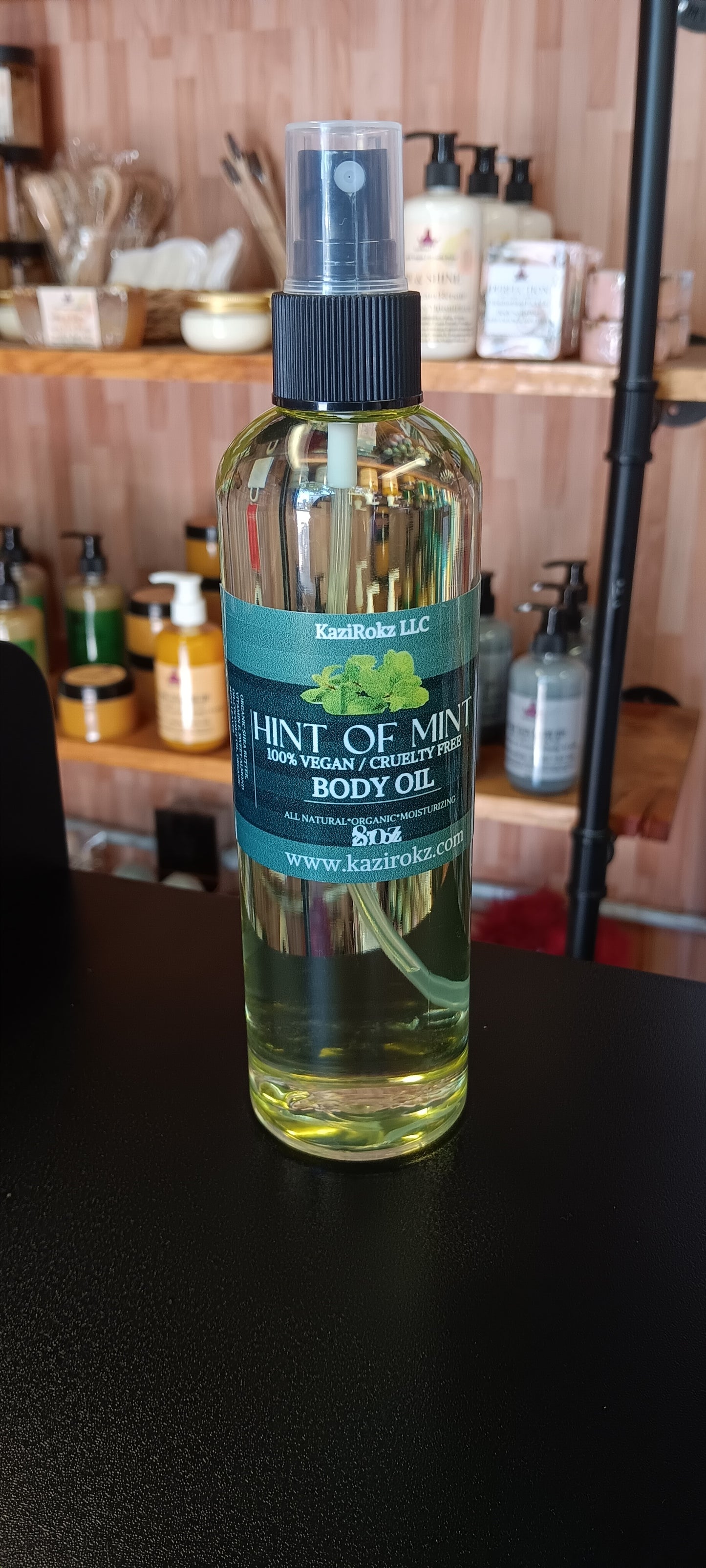 Hint Of Mint Body Oil 8oz (100% Vegan / Cruelty Free) Detoxifying Body Oil 8oz