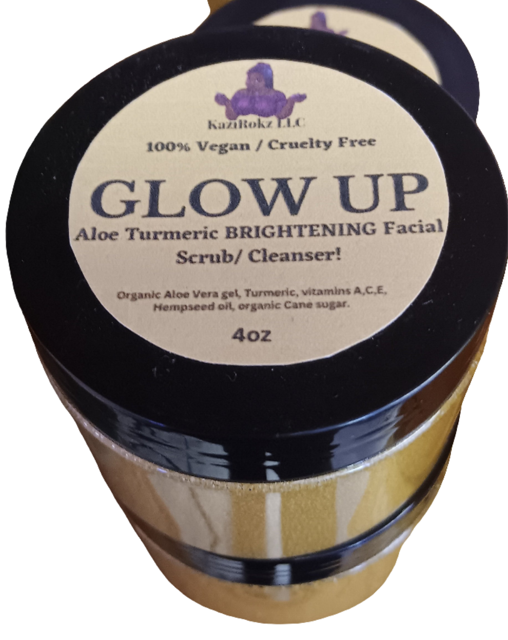 Aloe Turmeric Brightenig Facial Scrub (100% Veganl /Cruelty Free)4oz