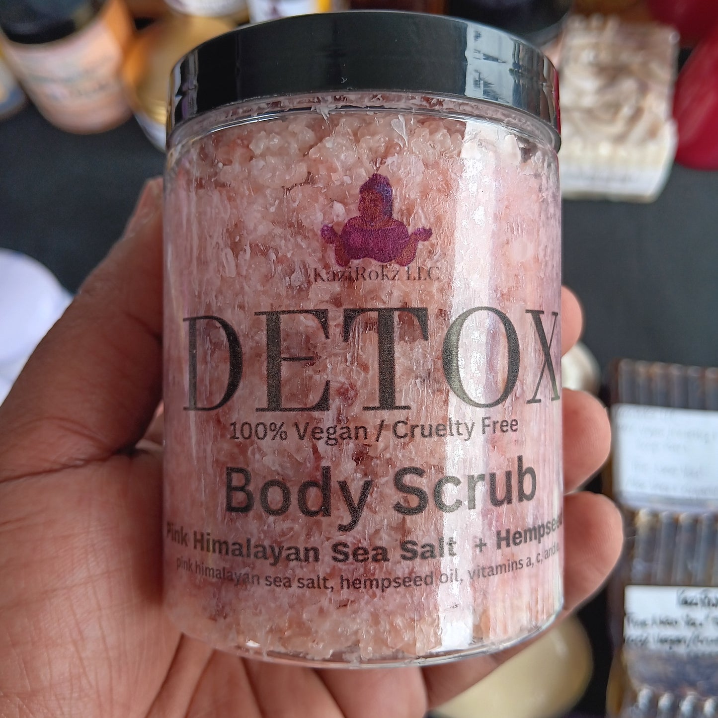 Detox  Foaming Body Scrub Himalay Sea Salt & Hempseed Oil (100% Vegan / Cruelty Free)