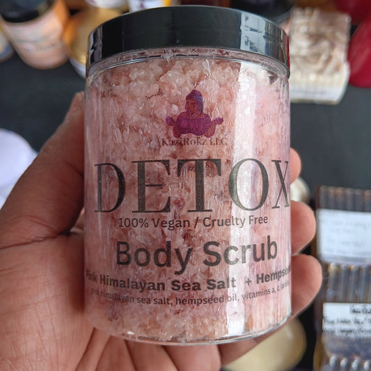 Detox  Foaming Body Scrub Himalay Sea Salt & Hempseed Oil (100% Vegan / Cruelty Free)