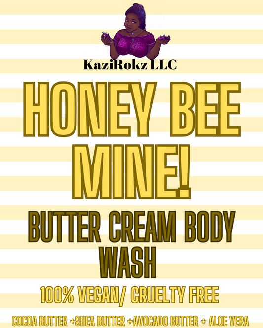 Honey Bee Mine! Butter Cream Body Wash. Advance body wash, Yoni wash, vaginal cleanser. 100% Vegan/ Cruelty Free. 8oz