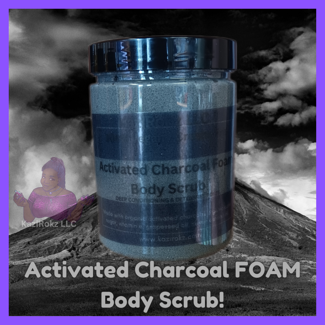 Activated Charcoal Foam Body Scrub (100% Vegan / Cruelty Free)
