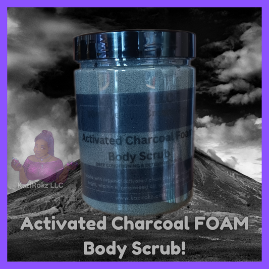 Activated Charcoal Foam Body Scrub (100% Vegan / Cruelty Free)