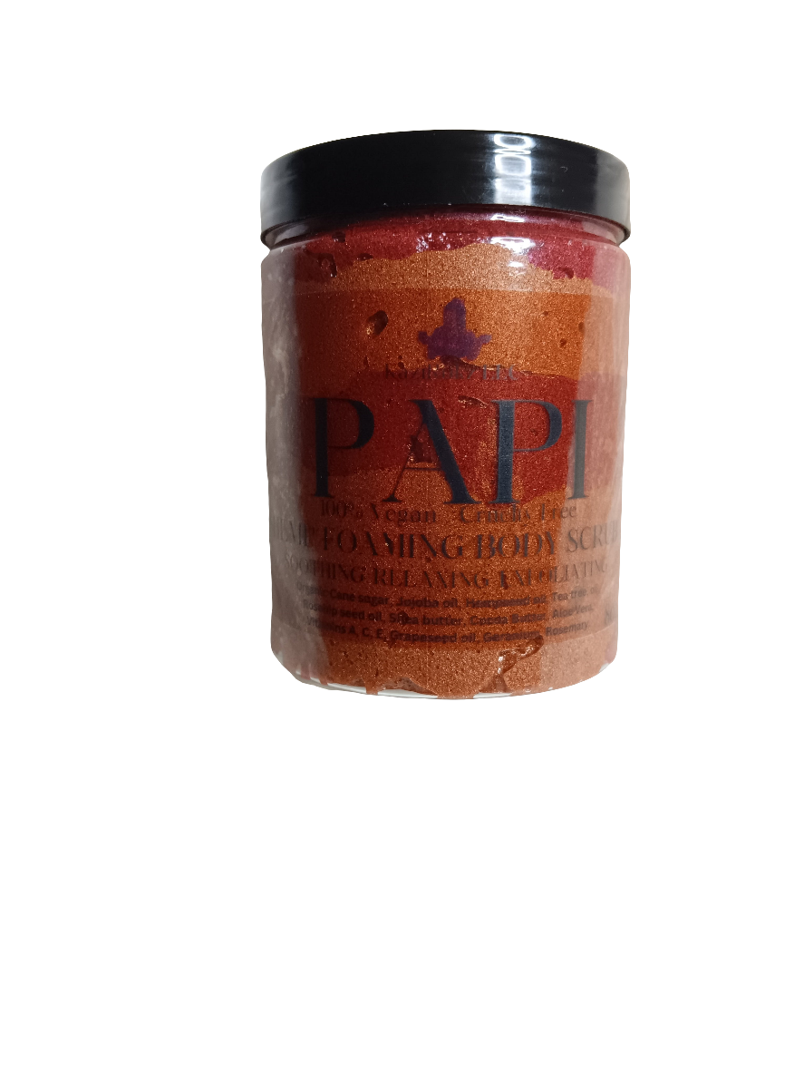PAPI Hemp foaming body scrub. 100% Vegan/ Cruelty Free 🌱 🐷!