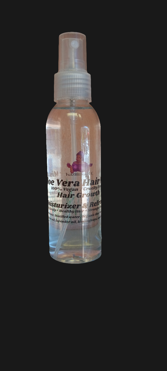 Aloe Vera Hair Mist / Dry Shampoo (100% Vegan/ CrueltyFree) Hair Growth moisturizer and refresher. 4oz