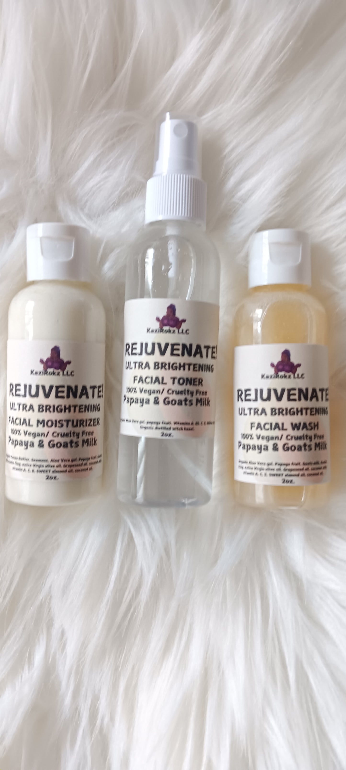 Brightening Facial Kit! Papaya and Goats milk. 100% vegan and cruelty-free.