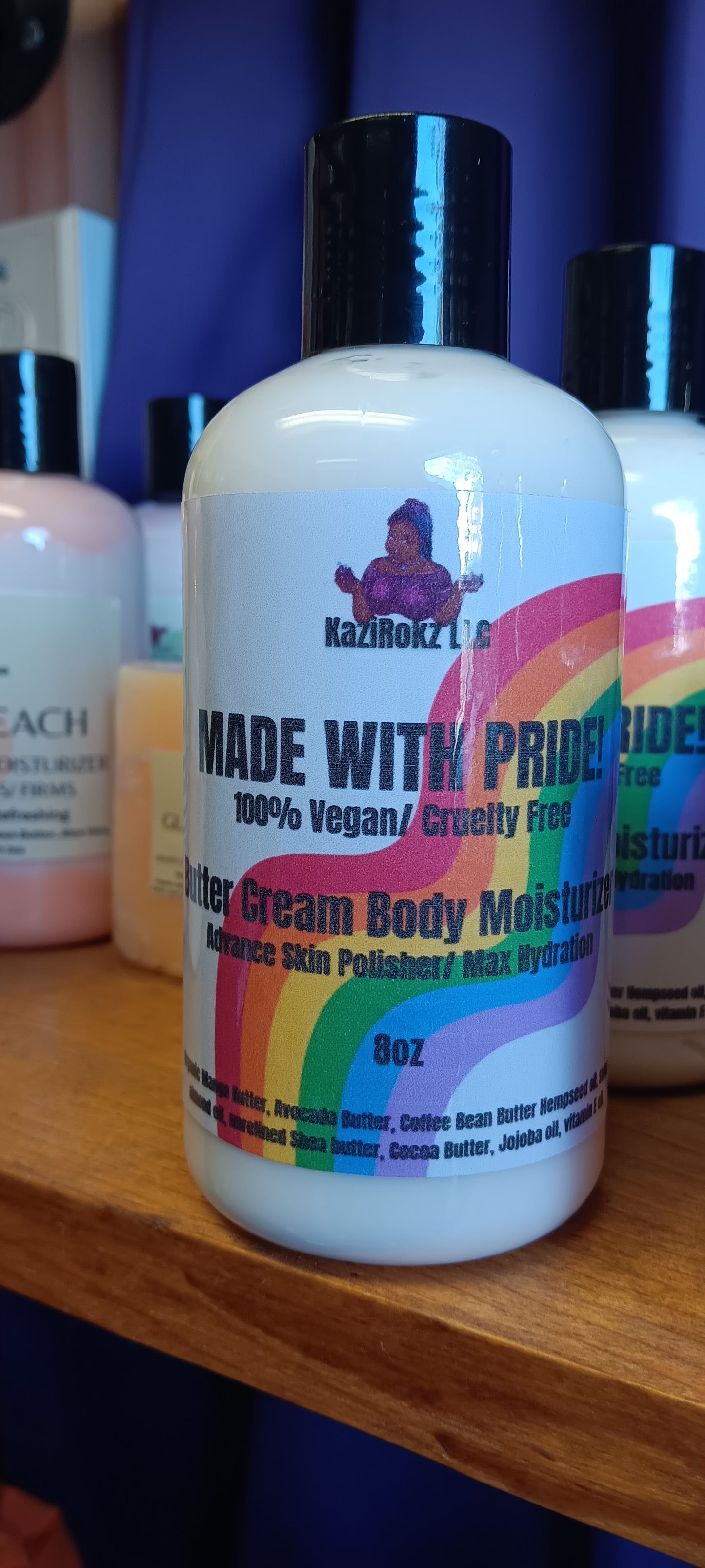 Made With Pride Butter Cream Body Moisturizer! 100% Vegan/ Cruelty Free. 8oz Head to toe moisturizer