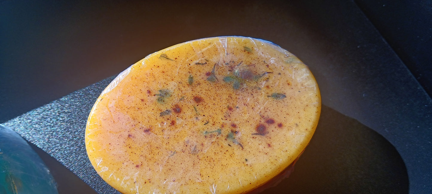 Lavender Turmeric BRIGHTENING Face/ Body Soap! 100% Vegan/ Cruelty Free. Soothing Detoxifying Antibacterial soap that balances oily skin.