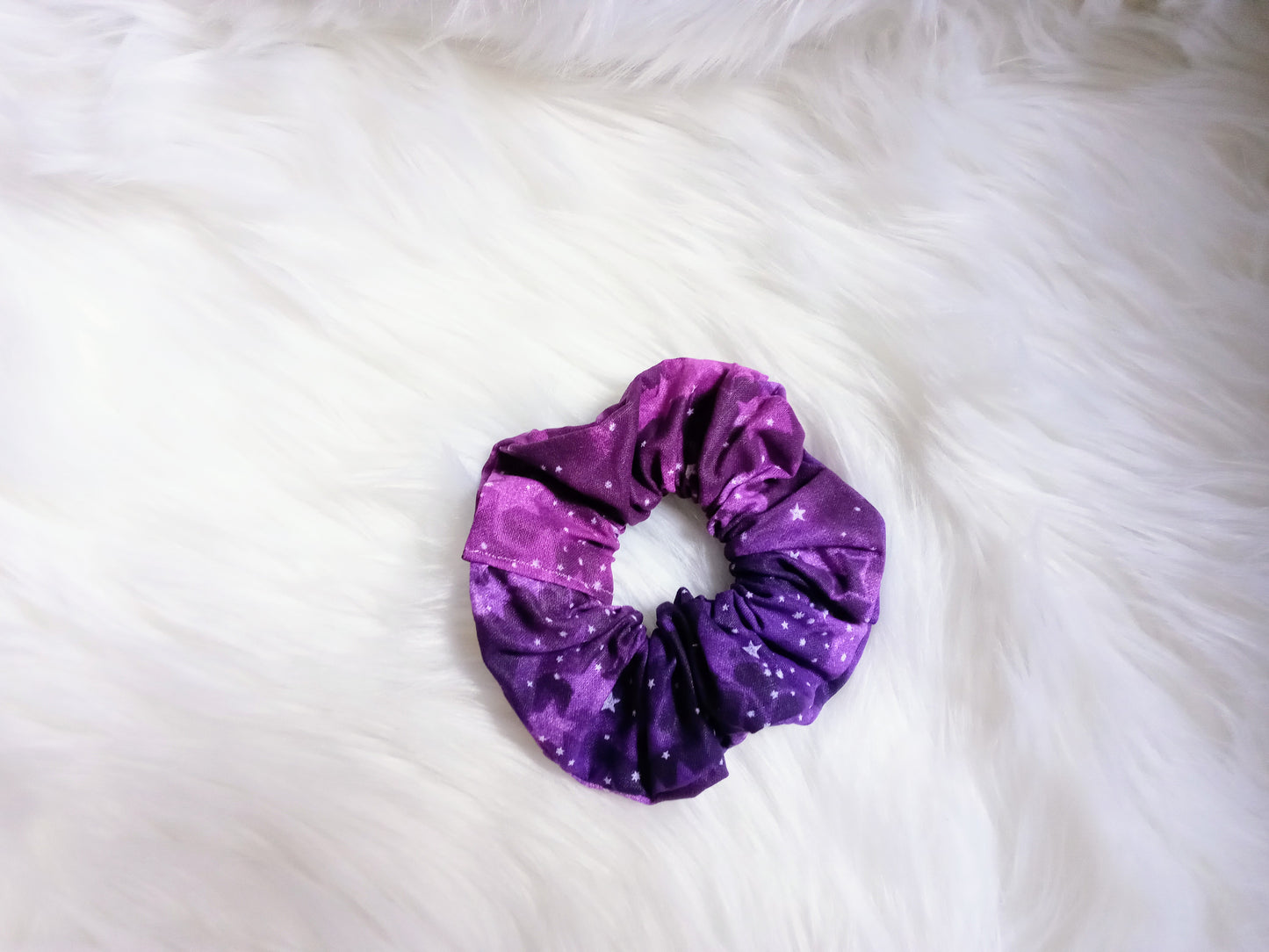Purple Stars Hair Scrunchie