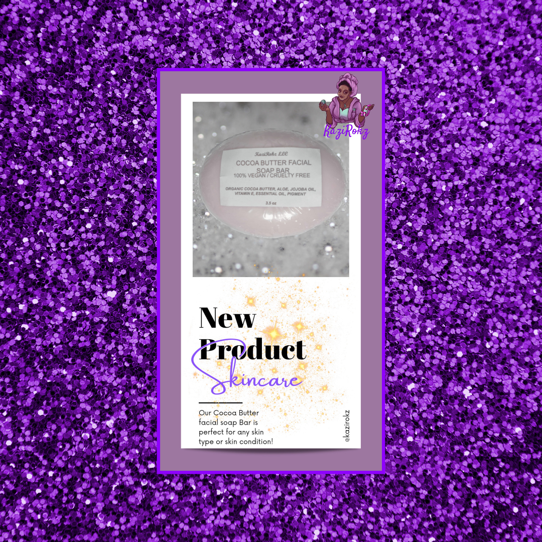 Cocoa Butter Facial Soap Bar (100% Vegan / Cruelty Free)