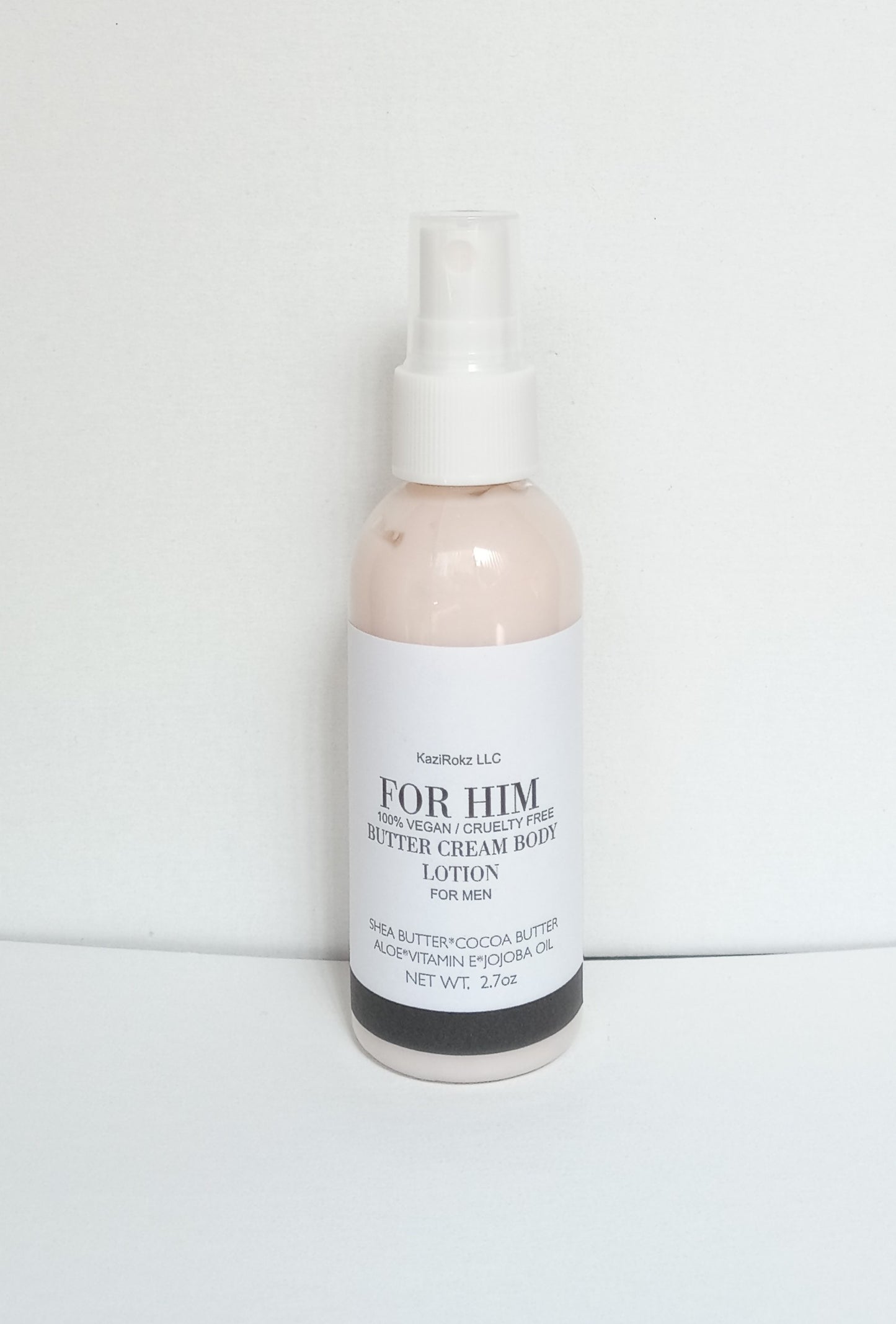 FOR HIM Body Lotion for Men (100% Vegan / Cruelty Free) 8oz, ULTRA HYDRATER and skin conditioner