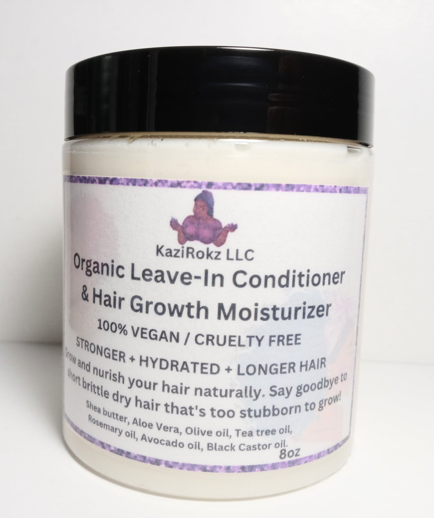 Organic Leave- In Hair Conditioner 8oz. (100% Vegan / Cruelty Free) / Mega Gro!!!