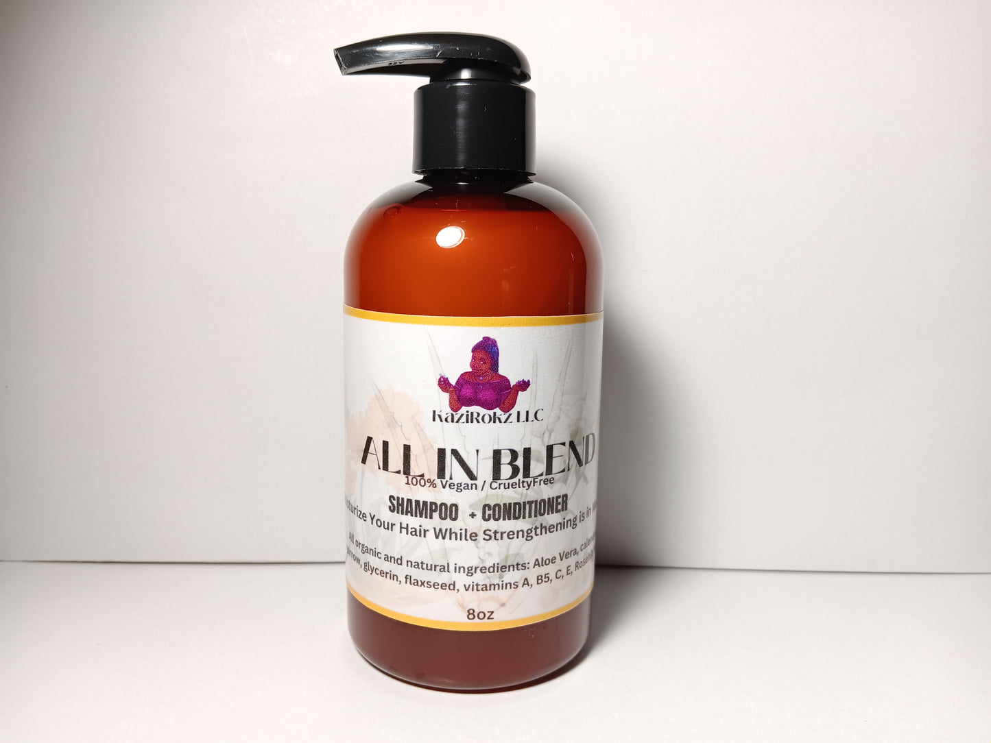 All In Blend Shampoo & Condition 100% Vegan / Cruelty Free 8oz