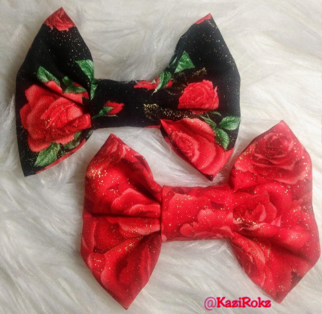 Valentine's Day Mini Hair Bows (Valentine's Day)(hair bow)(mini bows)