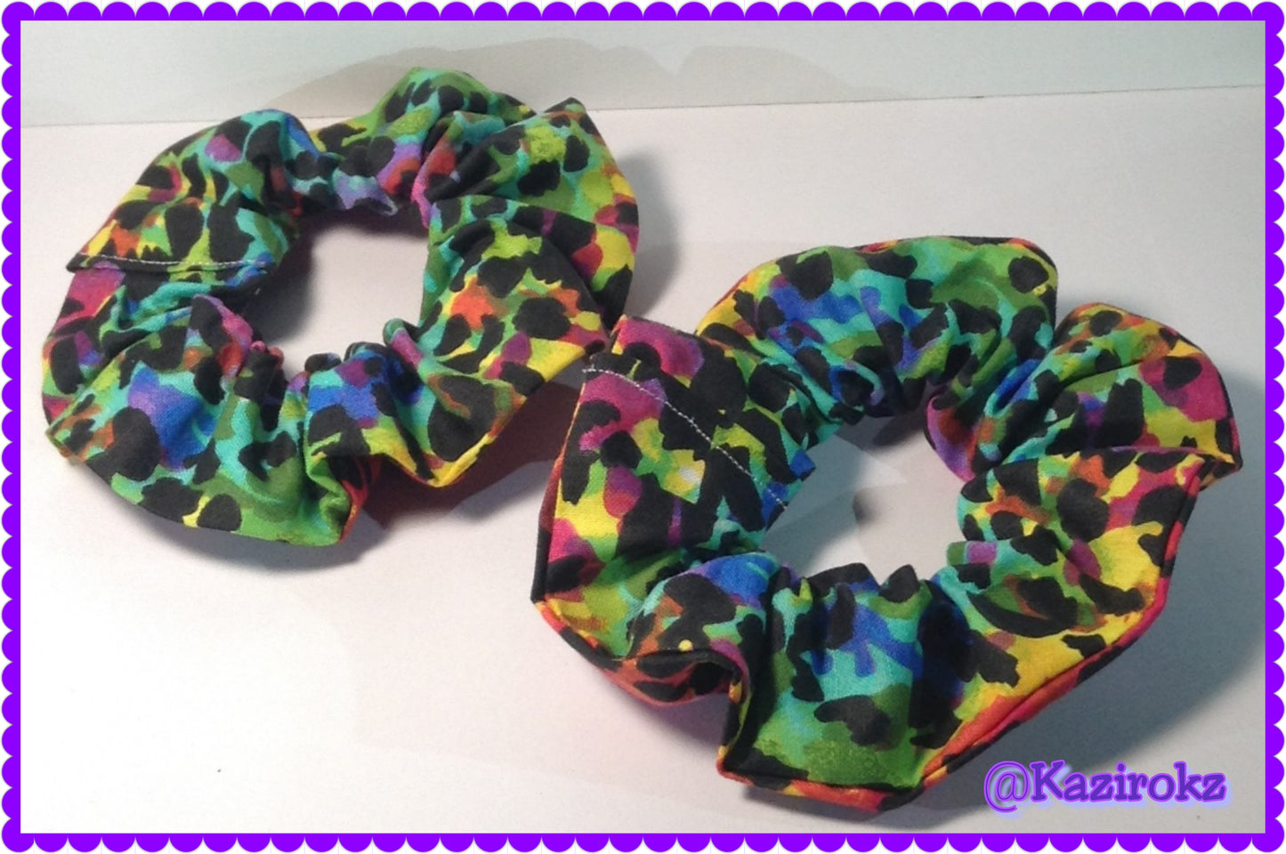 Rainbow 🌈 Animal Print Hair Scrunchie