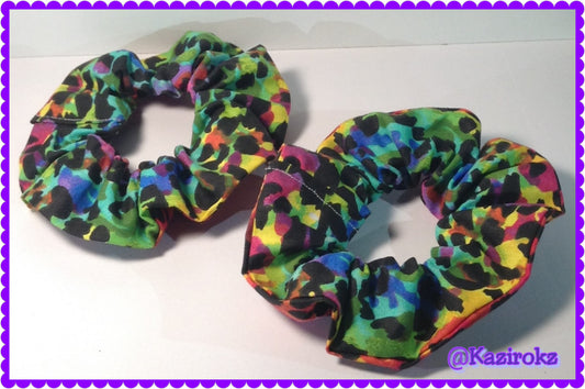 Rainbow 🌈 Animal Print Hair Scrunchie