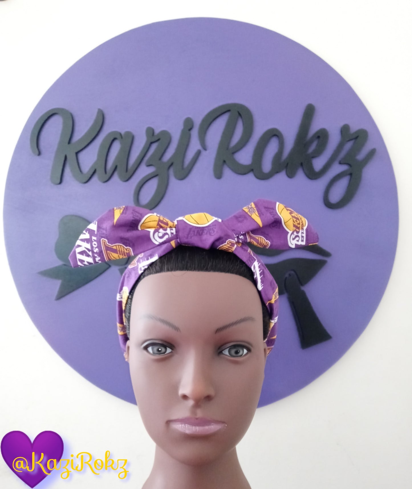 L.A. LAKERS HEADBAND (DARK PURPLE)