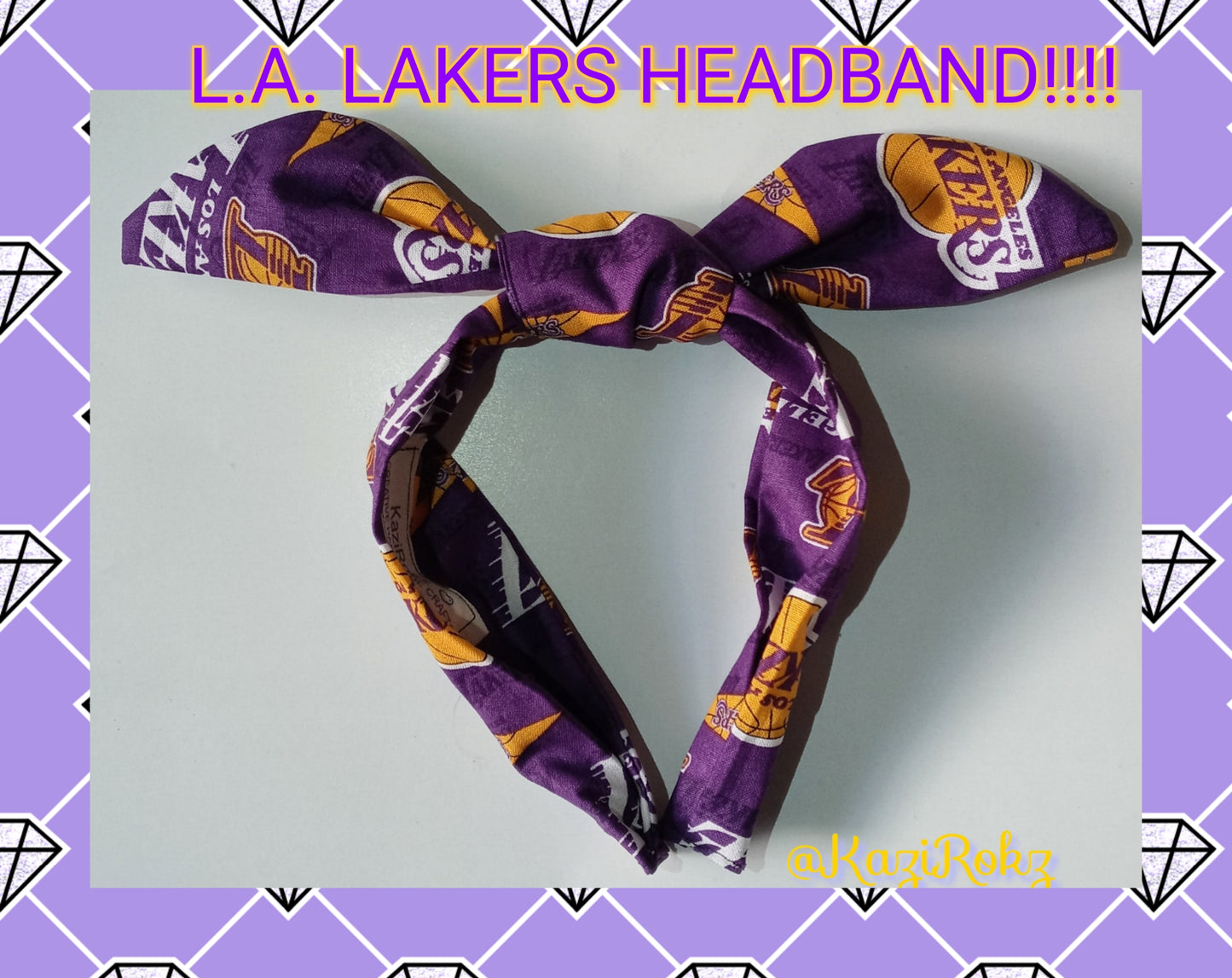 L.A. LAKERS HEADBAND (DARK PURPLE)