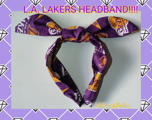 L.A. LAKERS HEADBAND (DARK PURPLE)