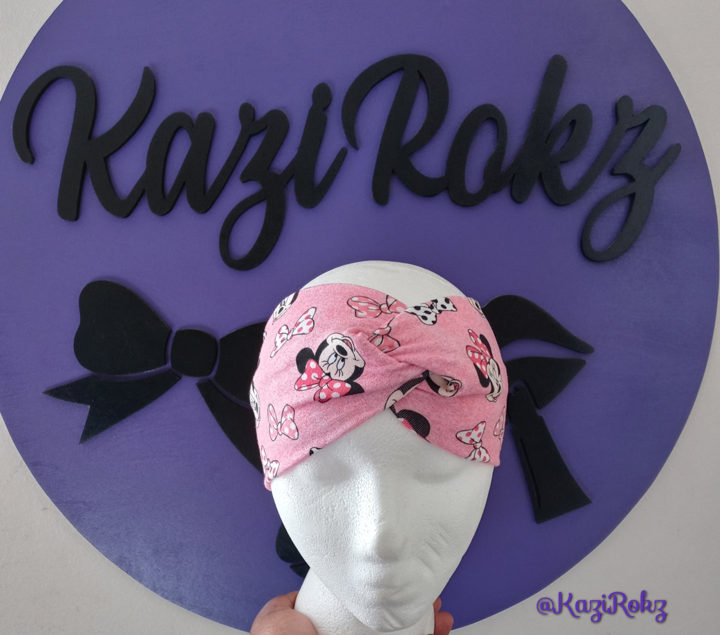 Minnie Mouse Knotted Headwrap (RED/Black/Polka dot Bows)