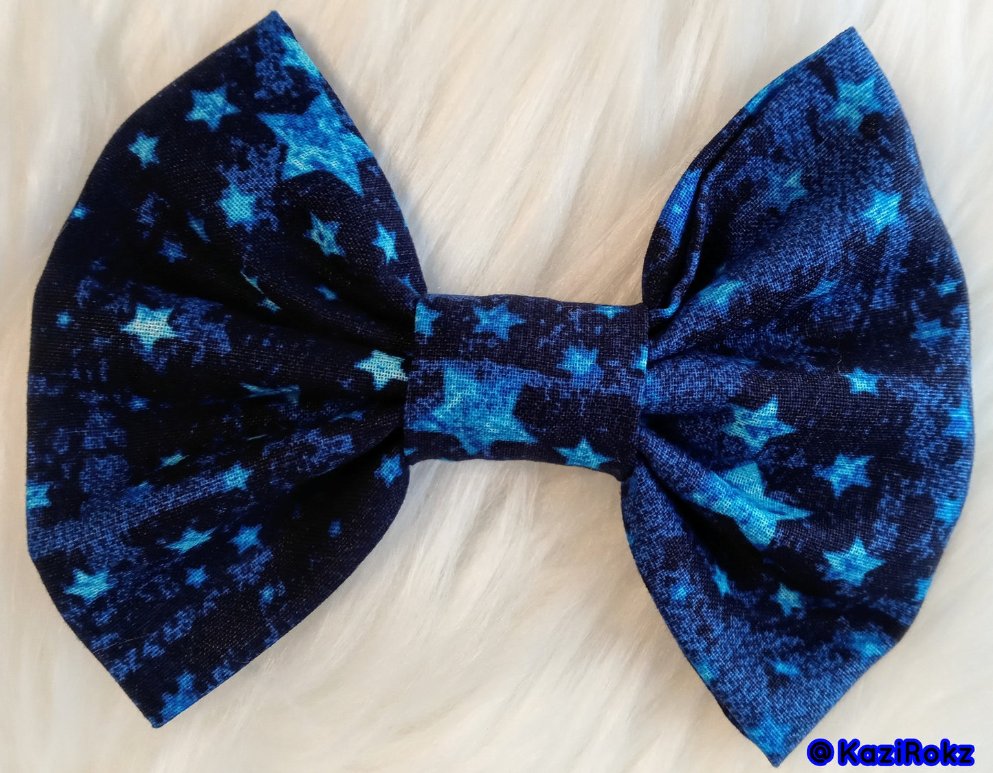 Blue Stars Hair Bow