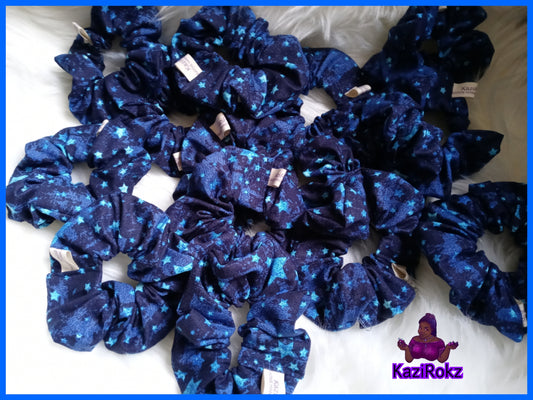 Blue Stars Hair Scrunchie