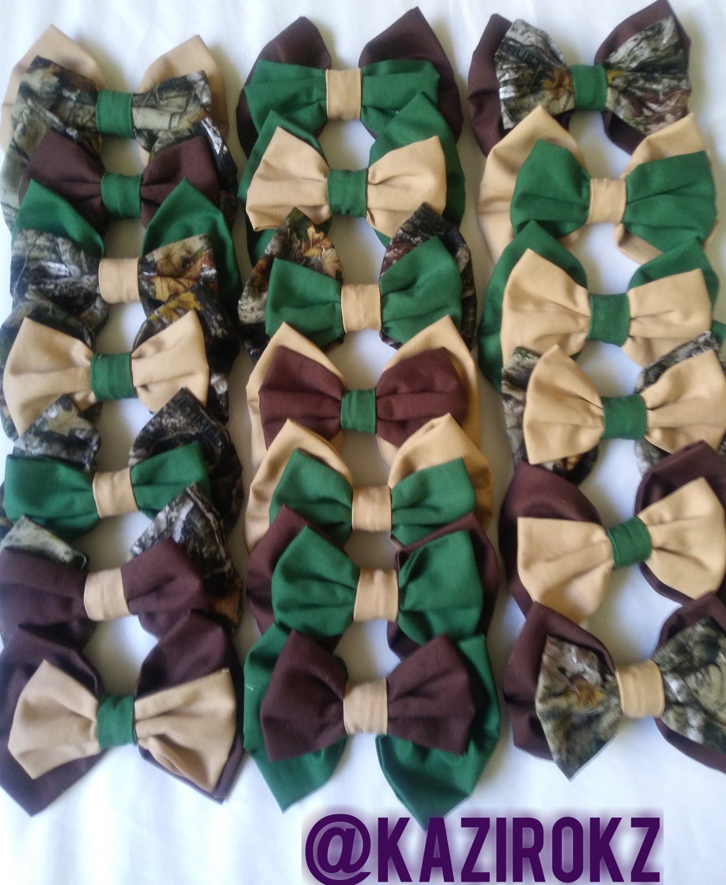 Brown Camo hair bow