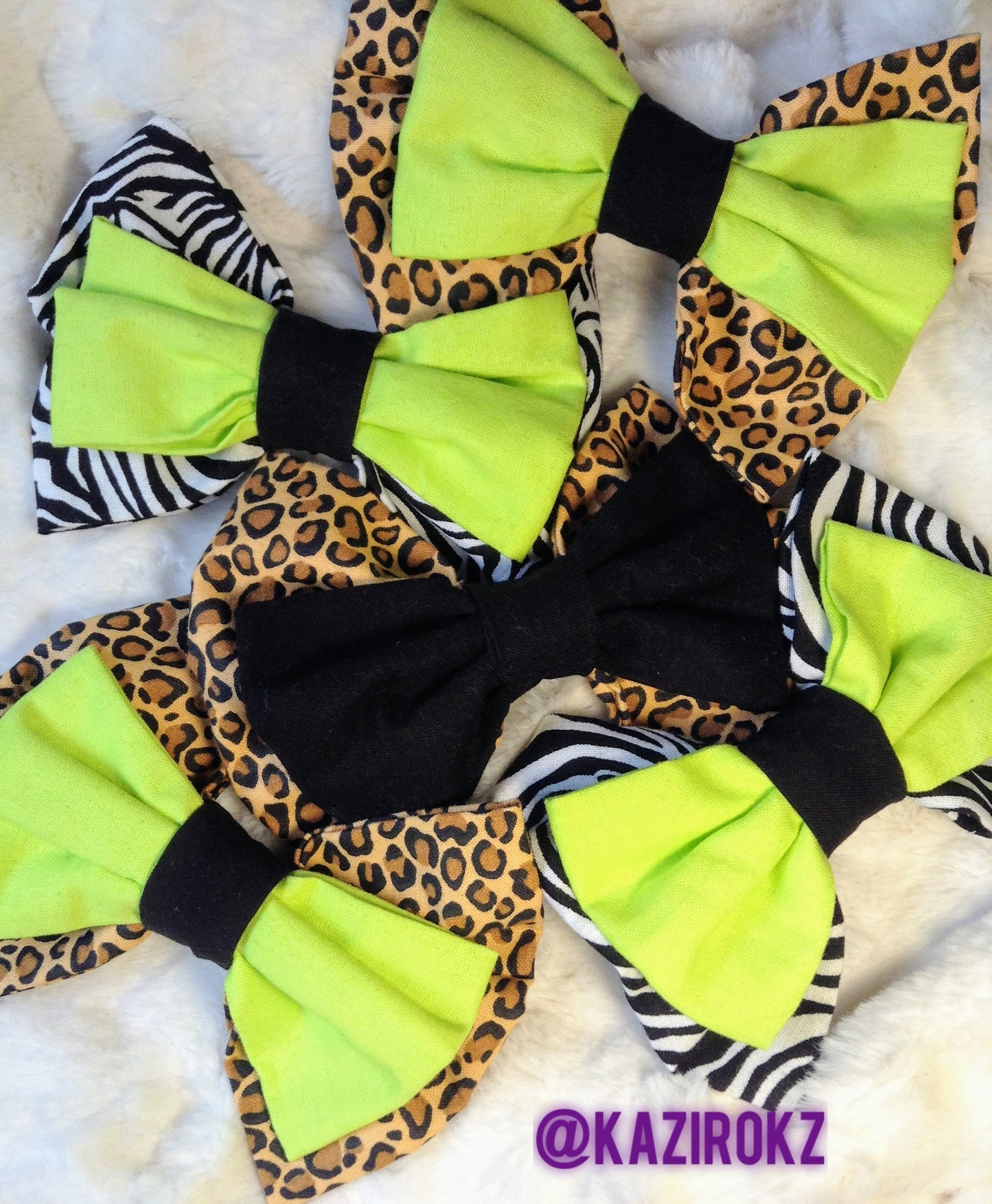 Animal Print hair bow