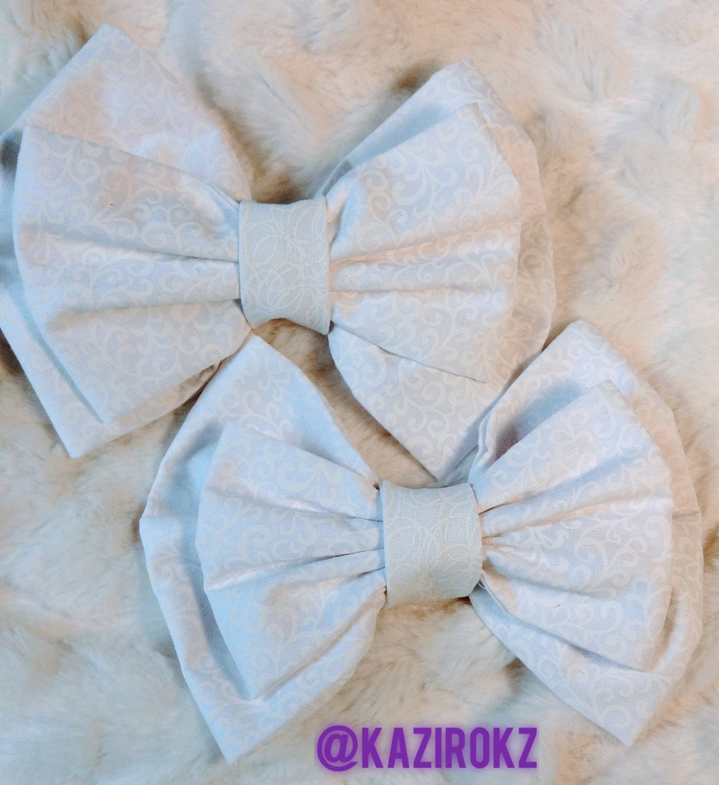 White Dove hair bow