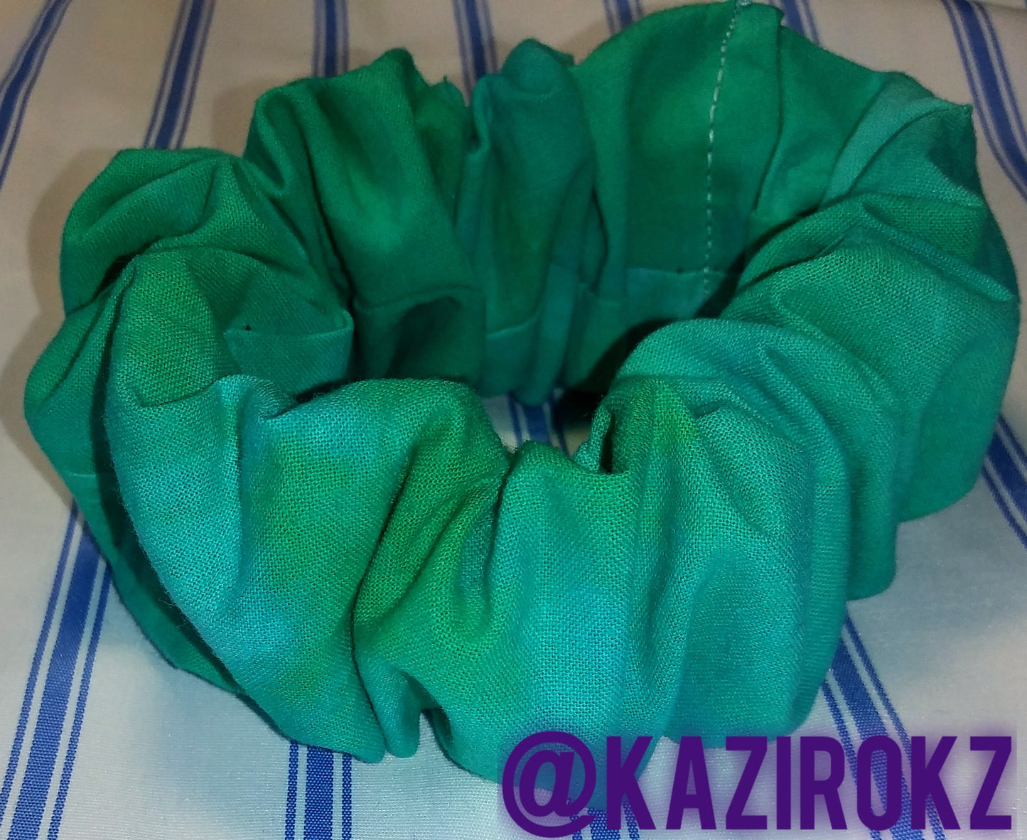 Turquoise Tie Dye hair Scrunchie