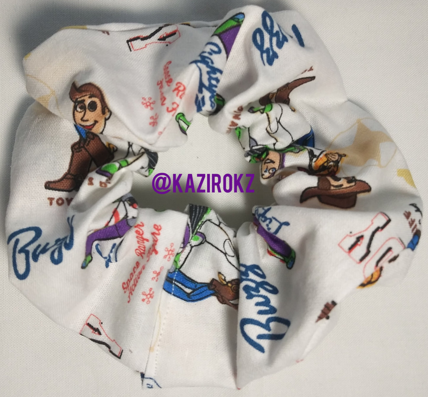 TOY STORY (WOODY & BUZ LIGHTYEAR) White Hair Scrunchie