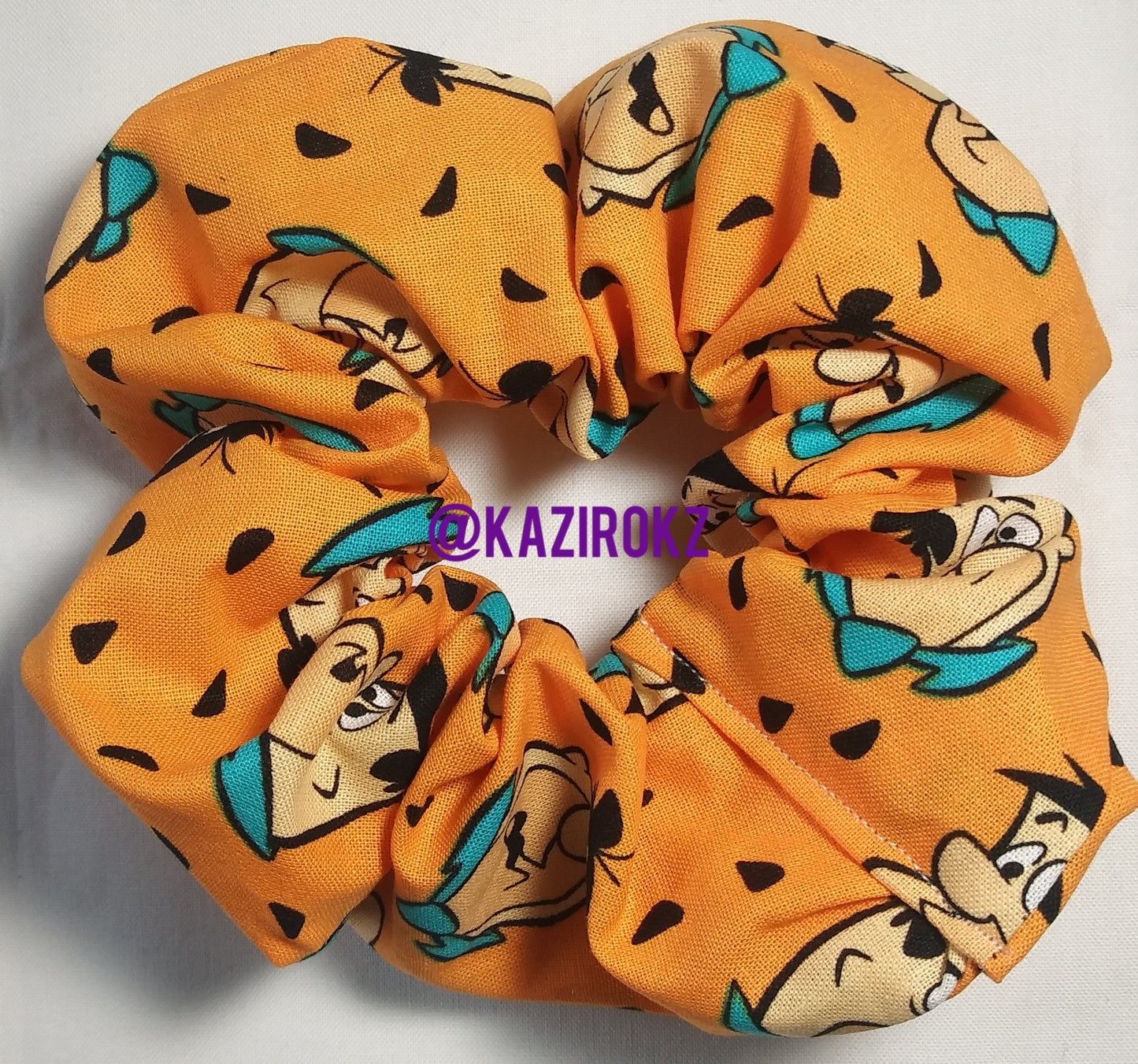 FRED FLINTSTONE (orange) Hair Scrunchie
