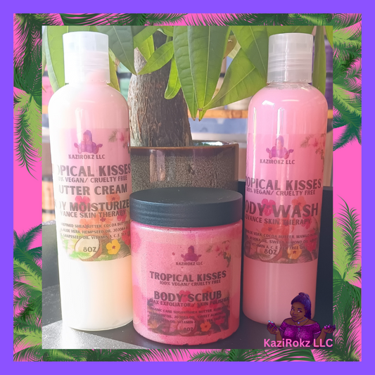 Check oy KaziRokz LLC. new Tropica. Kisses skincare products>