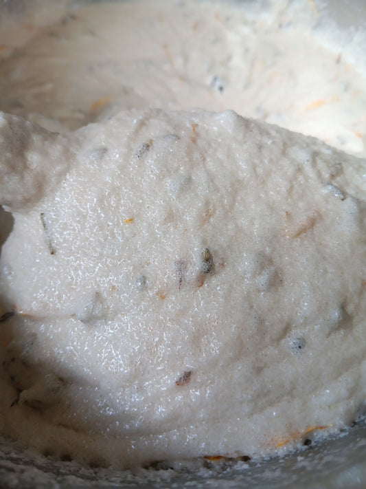 The New You! Foam Body Scrub, (exfoliate & polish)Skin firming, (100% vegan / Cruelty Free) 8oz