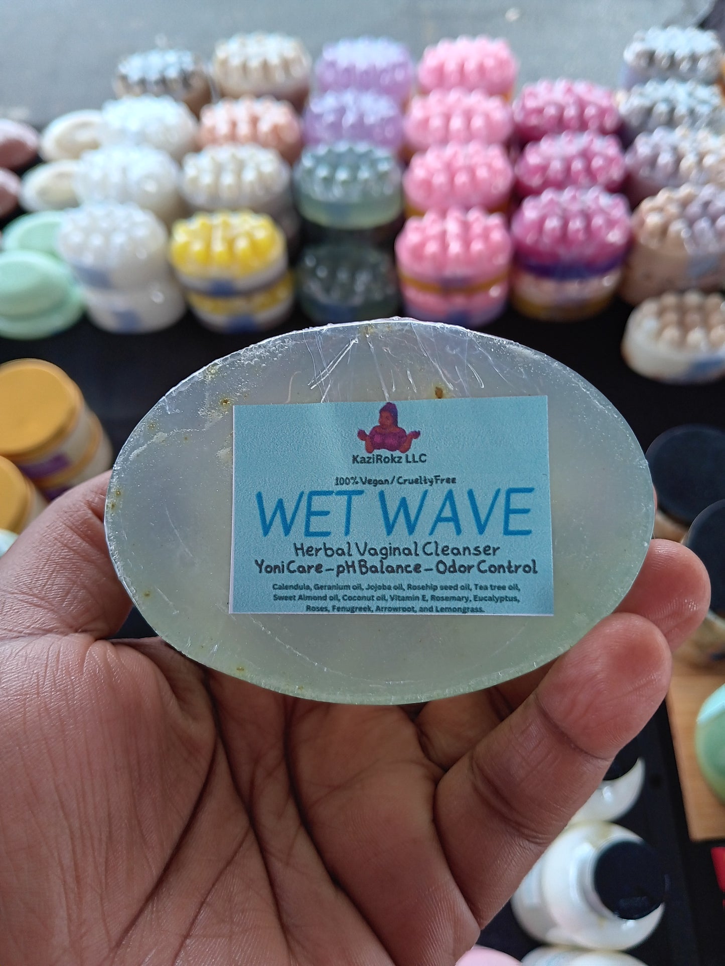 WET WAVE YONI SOAP BAR 5oz. Herbal vaginal cleanser (100% Vegan / CrueltyFree)! All natural and organic pH balance and Odor control