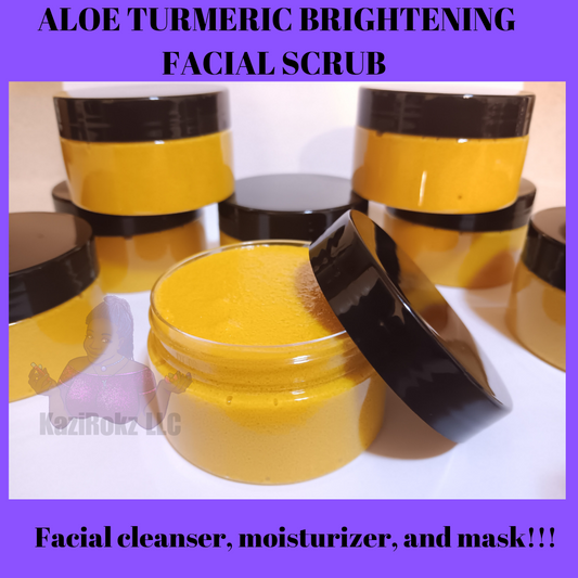 Aloe Turmeric Brightenig Facial Scrub (100% Veganl /Cruelty Free)4oz