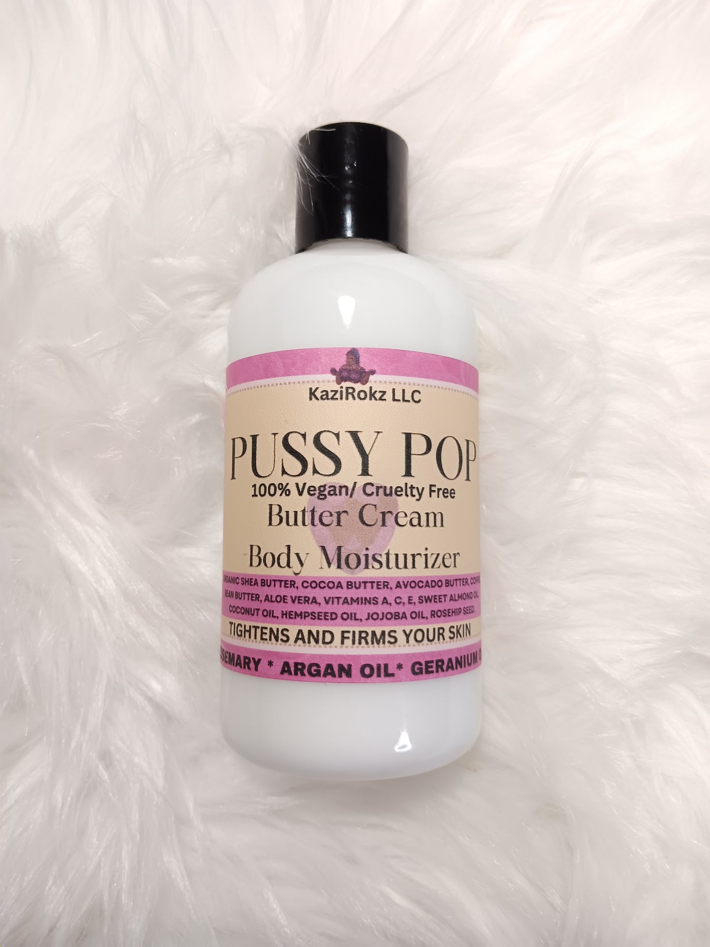 PUSSY POP "YONI" BUTTER CREAM 8oz. Ultra hydrating and moisturizing. Tightens and Firms your skin, Odor control, 100% Vegan/ Cruelty Free 🌱 🐷!