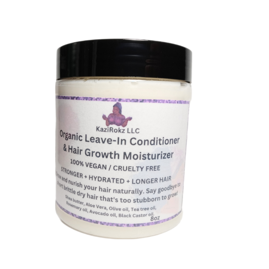 Organic Leave- In Hair Conditioner 8oz. (100% Vegan / Cruelty Free) / Mega Gro!!!