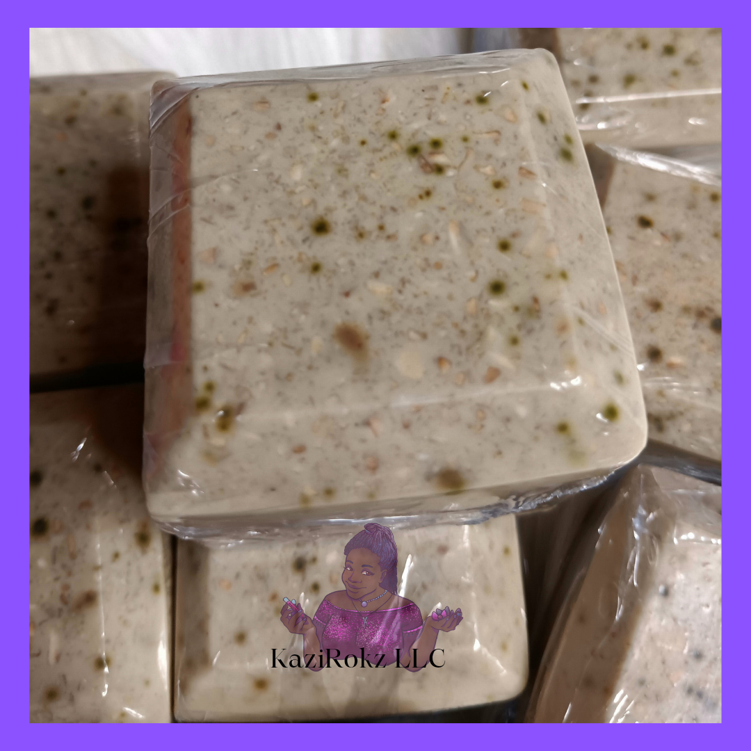 MAX SKIN PROTECTOR! 100% Vegan/ Cruelty Free. Ginger, Oatmeal, and Matcha Green Tea  antibacterial Soap Bar.