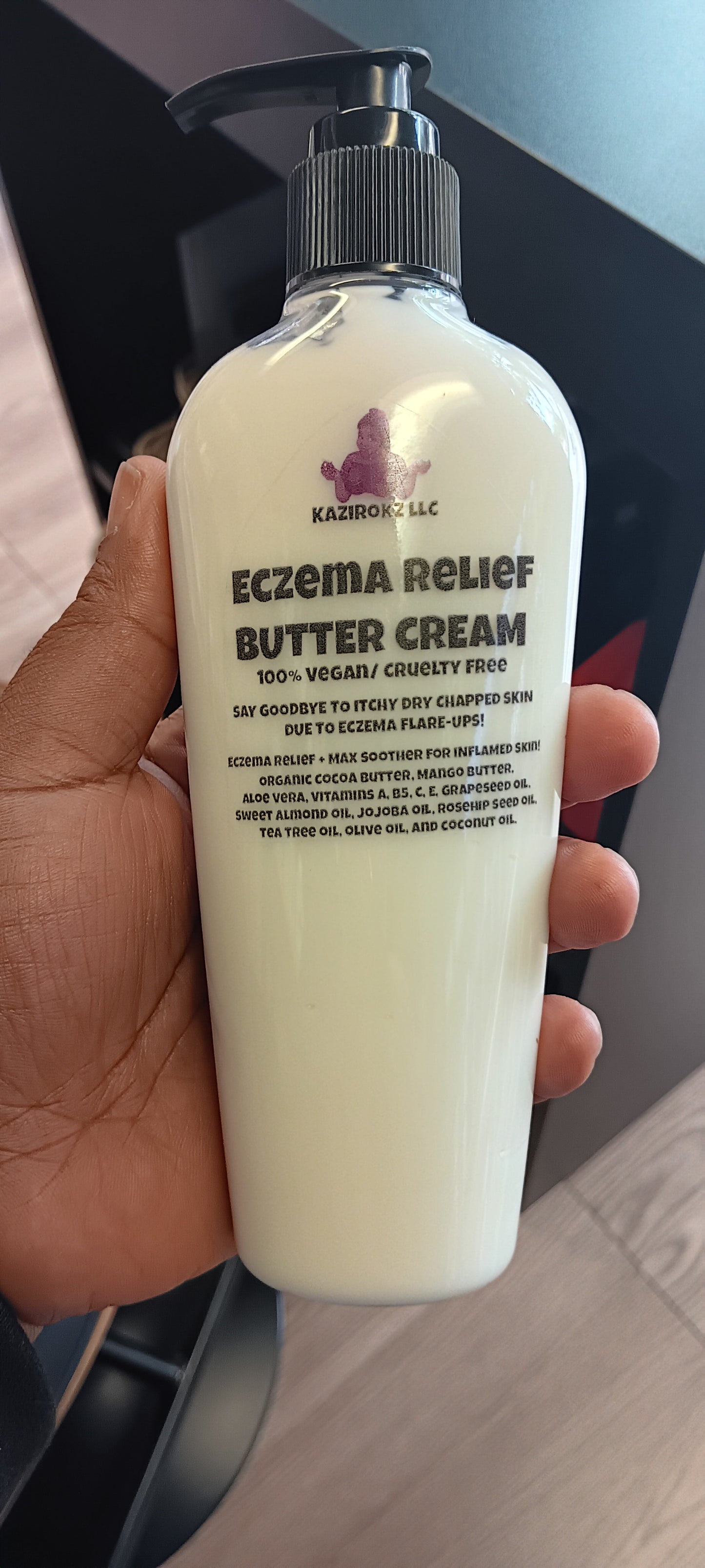 Eczema Relief Butter Cream Body Moisturizer. 100% VEGAN/ CRUELTY FREE! 8oz.