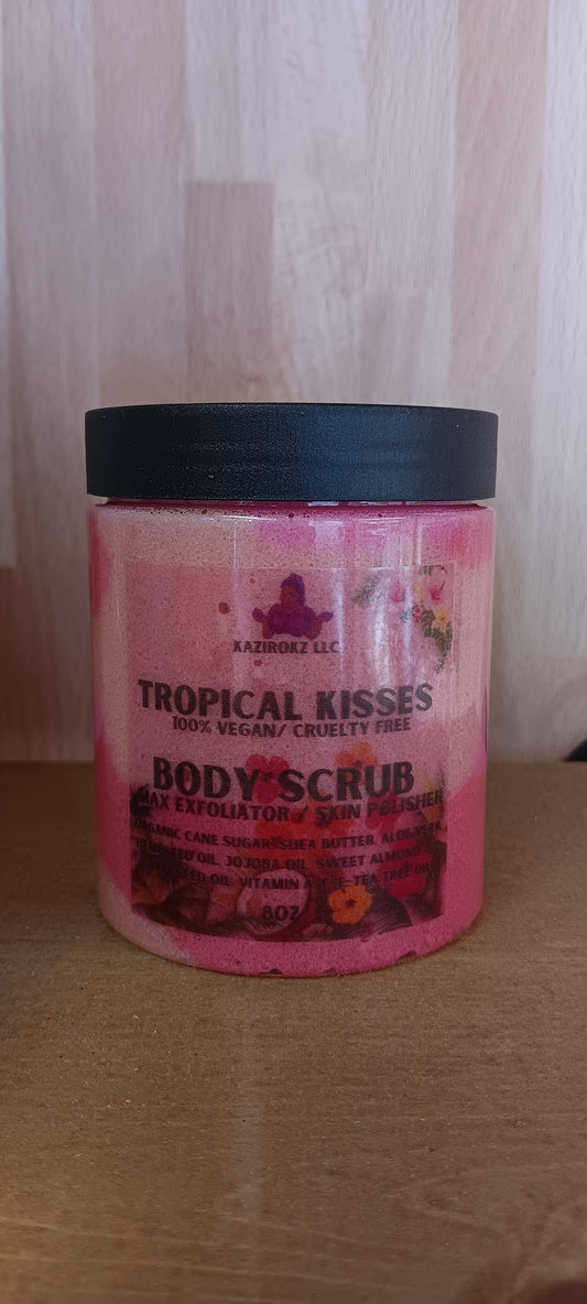 Tropical Kisses Foaming Body Scrub/ Max Exfoliator and Skin Polisher.