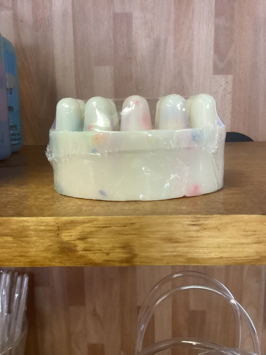 Let’s Celebrate Massage Therapy Soap Bar! Goats milk, Birthday cake theme! Butter Cream soap bar.