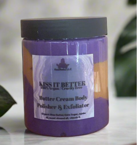 Kiss It Better Butter cream body polisher & Exfoliator. Foaming Body Scrub