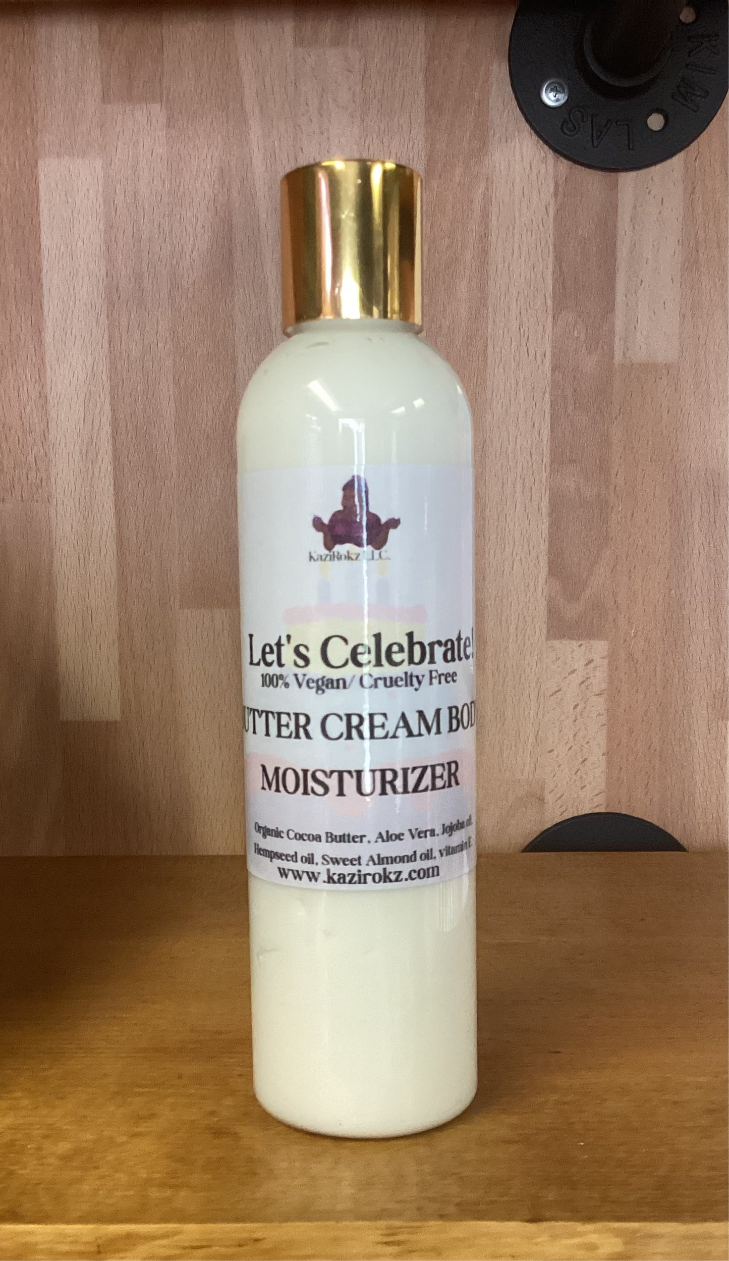 Let’s Celebrate butter cream body moisturizer.