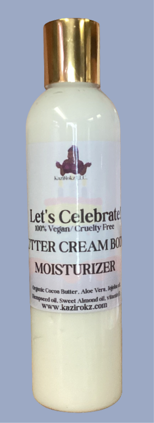 Let’s Celebrate butter cream body moisturizer.